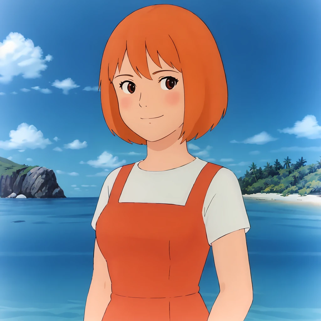<lora:Monsley005:0.7>,<lora:add_detail:0.5>,<lora:boldline:-0.3>,<lora:noline:0.3>,looking at viewer,smile,
Monsley,1girl,
red_dress,shirt,
island,nature,ocean,sky,cloud,
upper body,