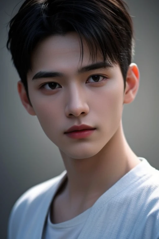 (masterpiece:1.21),(bestquality:1.21),8k,high detailed,ultra-detailed,photography,award winning,documentary,Original Photo,Realisticity,solo,Studio lighting,High resolution scan,physically-based rendering,Cinematic Lighting,award winning work,depth of field,(low saturation:1.3),(1boy;1.4:1.1),a male,male focus,silm,Asian,handsome face,Well-Proportioned Hands,Real Skin Texture,White Marble Glowing Skin,model,thick eyebrows,(random_color_ Fashion_clothing:1.45),(random colo background:1.1),close-up view,(random stylish pose action:1.1),(portrait:1.22),Slicked Back Haircut,Happy Tears