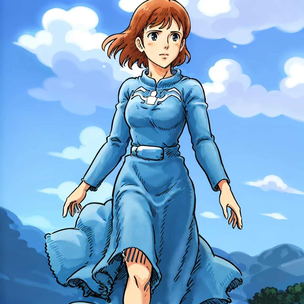 <lora:NausicaaC002:0.7>,
NausicaaC,1girl,blue dress,