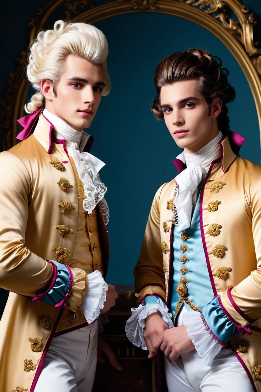 2men, young men, Rococo aesthetic