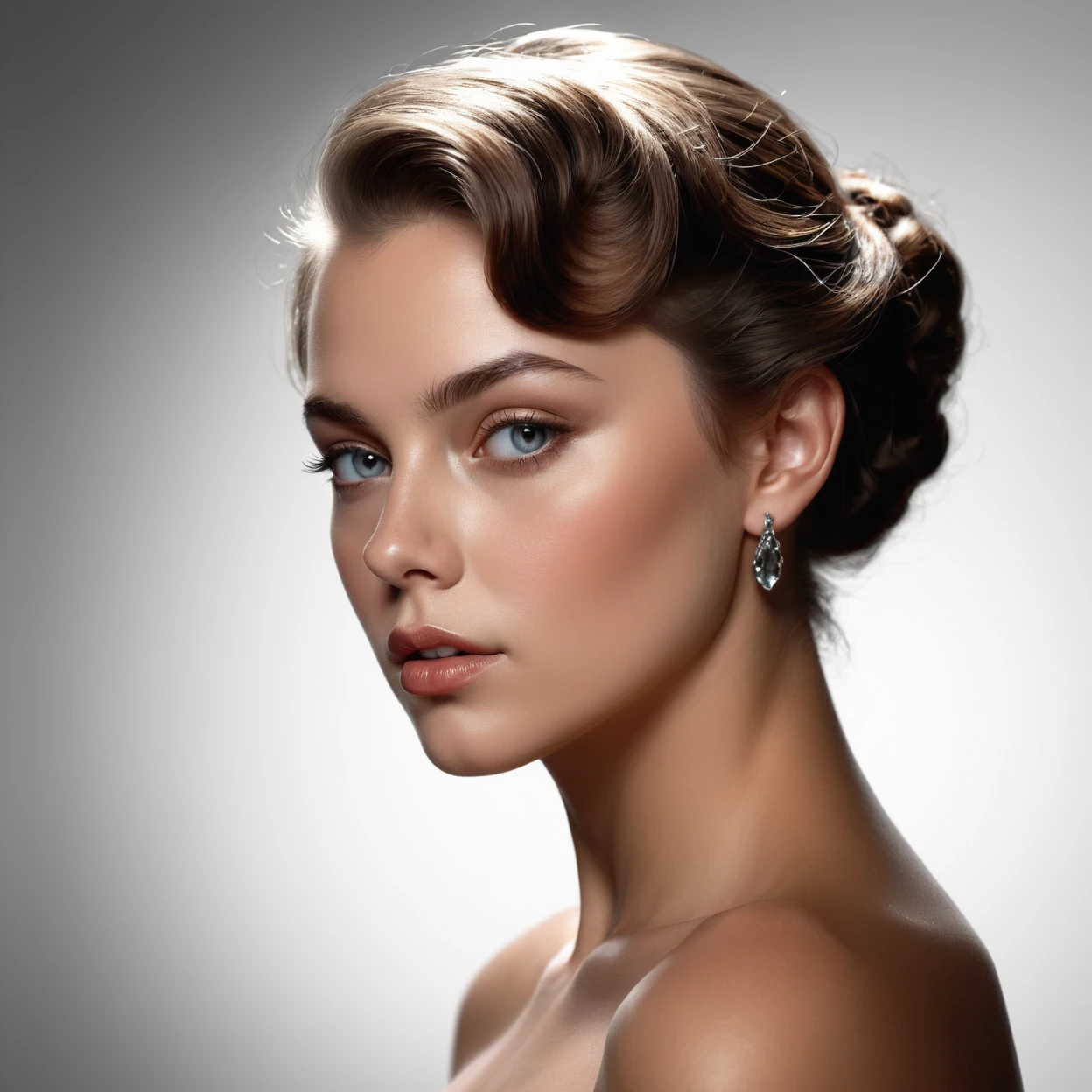 art by Anton Otto Fischer, Dave Rapoza, Lapidary, Vector Art, Vector Art of an elegant,close up of a heavyset 21yo Beauty, 1900'S and Rugged, Side lighting, sharp, focussed, Ilford HP5+ 400, F/8, Colorful, award winning, Smooth Skin,Full Body,Bold