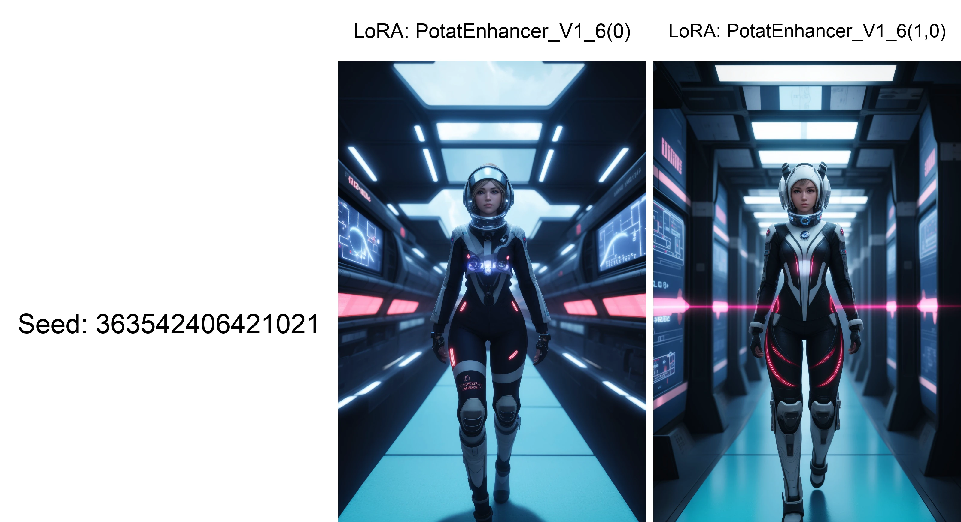 (best quality:1.15),1girl, futuristic space suit, in front of screens, dynamic lighting, space station interior,