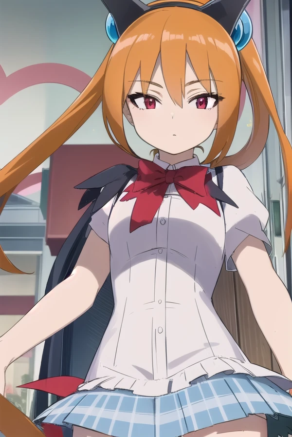 alisasoutherncross, <lora:alisa southernrcross movie-lora-nochekaiser:1>,
alisa southerncross, long hair, hair ornament, animal ears, twintails, (red eyes:1.3), cat ears, orange hair,
BREAK skirt, shirt, bow, white shirt, short sleeves, wings,
BREAK looking at viewer, (cowboy shot:1.5),
BREAK <lyco:GoodHands-beta2:1>, (masterpiece:1.2), best quality, high resolution, unity 8k wallpaper, (illustration:0.8), (beautiful detailed eyes:1.6), extremely detailed face, perfect lighting, extremely detailed CG, (perfect hands, perfect anatomy),