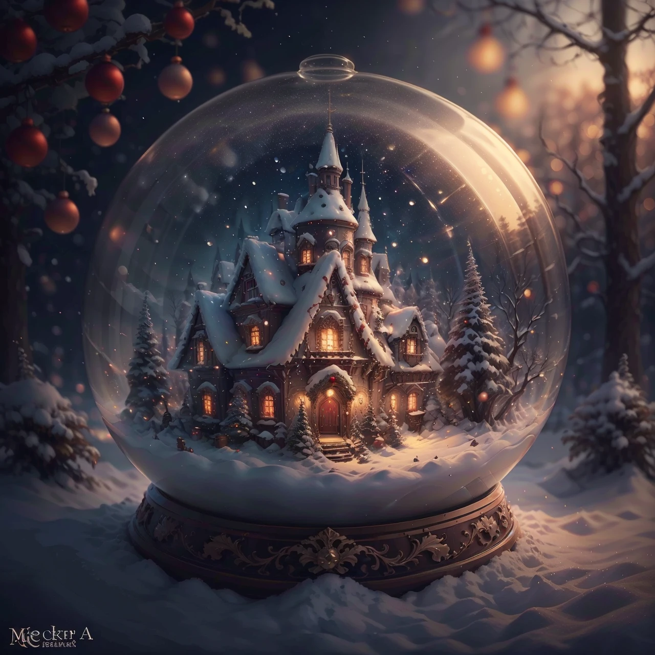 shuijingqiu,a snow globe,christmas,
Best quality,masterpiece,ultra high res,<lora:20231215-1702638569847-0020:0.7>, tempting, marvelous, mythical, magical, enchanted, mystical, contemporary, cinematic, composition, dramatic, intricate, imposing, extremely detailed, rich