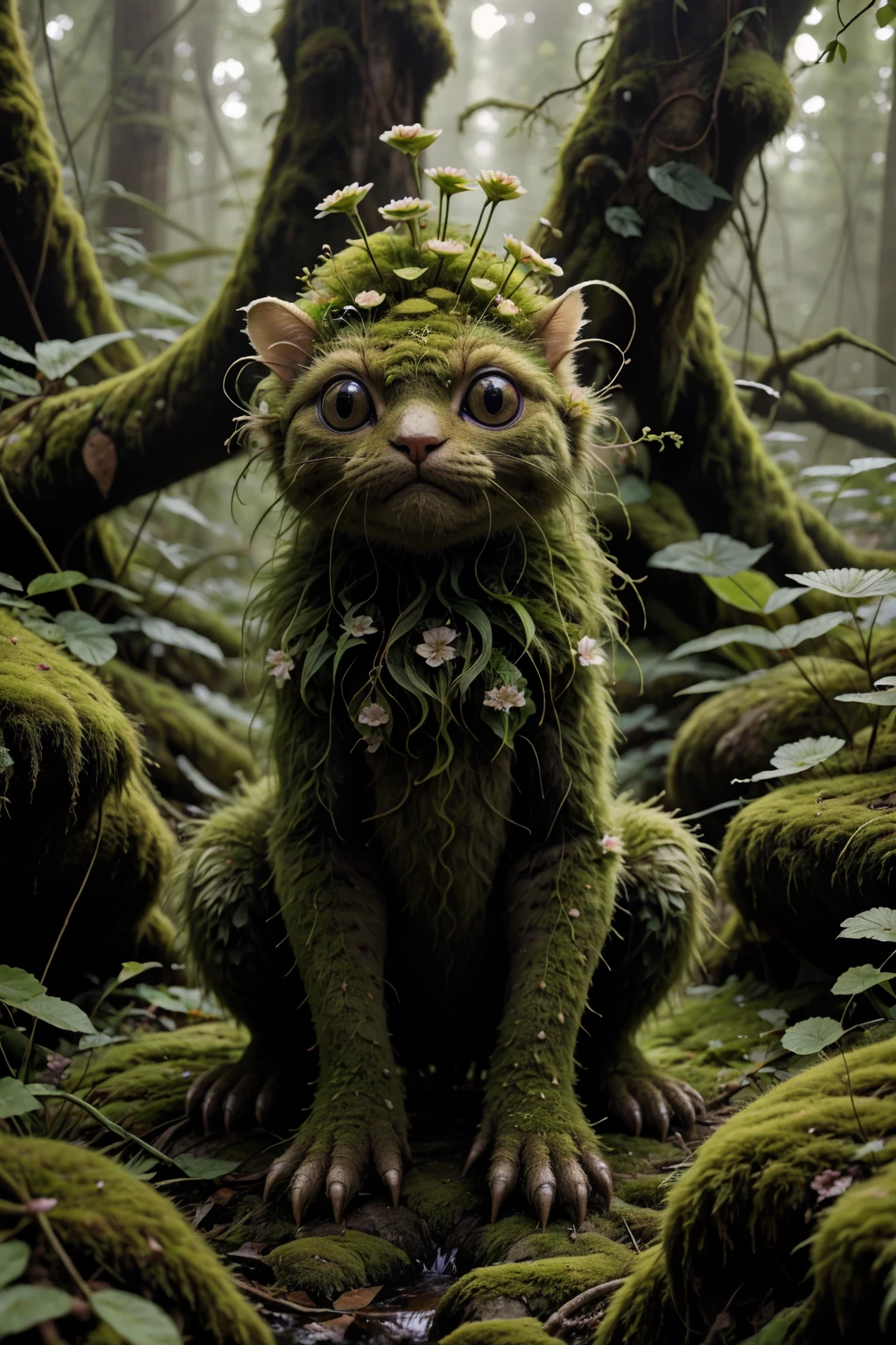 mossbeast cat <lora:mossbeast:1> <lora:add_detail:0.5> <lora:realistic:0.5>