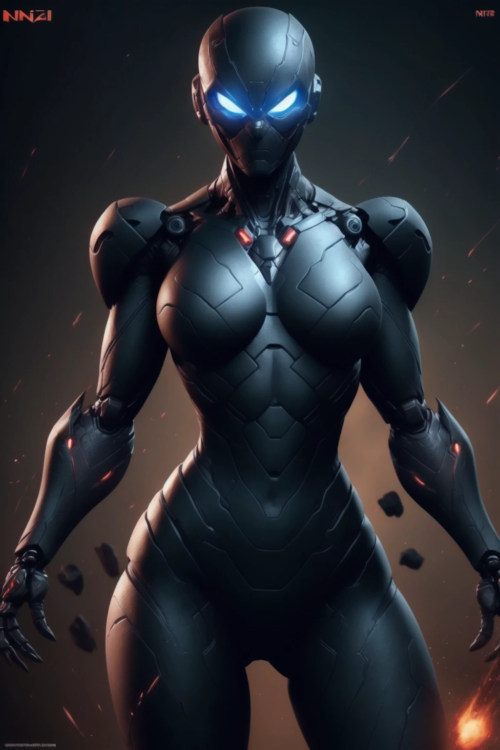 female, ninja, cowboy shot, cyborg<lora:armor_ninja:0.8>