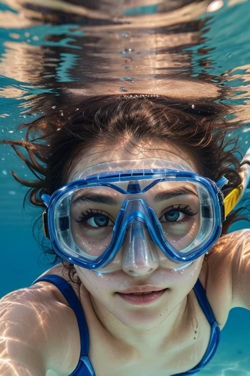 swimming,(insanely detailed, beautiful detailed face,beautiful detailed eyes, masterpiece, best quality),<lora:snorkel-LDv1:0.7>,snorkel,wearing snorkel, underwater