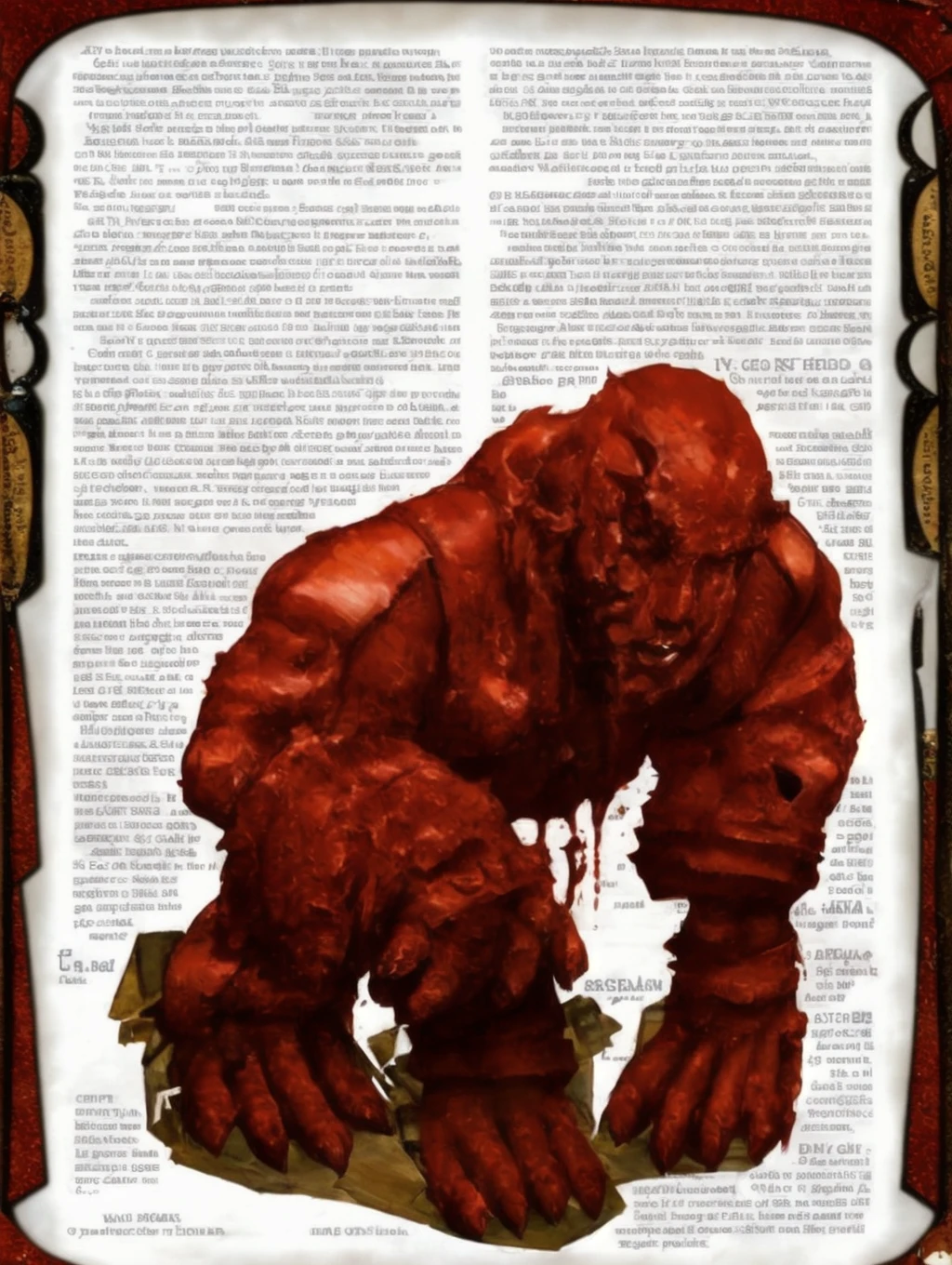 <lora:bestiary_dd3_v1:1>, flesh golem