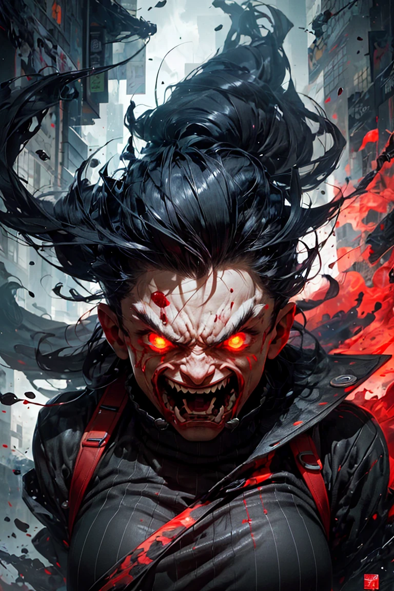 glowing eyes, glow, rage transformation, red eyes, rage, psycho, madness, angry, wide open eyes, blood, bloody face,
cozy, detailed eyes, winter sweater,
<lora:more_details:0.3>
<lora:3DMM_V11:0.35> 3DMM
<lora:Unleashed_V1.5:1.3>
<lora:LAS:0.5> cloud,colorful, shiny, shiny hair, shiny skin, shiny clothes