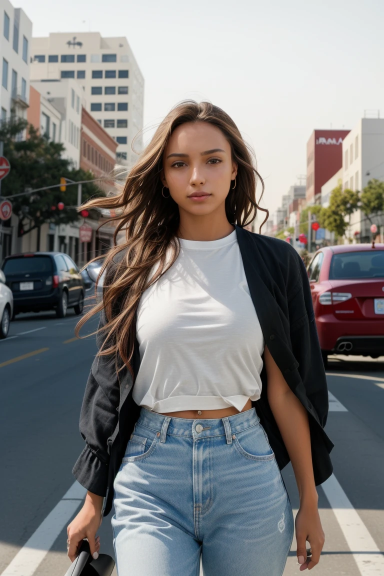 ((beautiful a girl:1.3))((white henley neck long sleeve shirt_JINS_baseball cap:1.4))((In the street_In the crowd:1.2)),((Thin_fabric:1.4))((Walking towards us:1.3))((with a flushed face:1.4))((breasts of medium size,:1.2))((close-up:1.2)) Best Quality,masutepiece,超A high resolution,(Photorealistic:1.4),Raw photo,(Authentic skin texture:1.3),(Film grain:1.3),the panorama,Character Portrait,Very Wide Shot,Narrow waist,Cowboy Shot,(In the Dark, deepshadow, lowkey, cold light,) Night,(()),Streaming Tears,,Dust,Tindall Effect,(expression),1girl in,beautiful detailed eyes and face,White Jabot,Brown eyes,((Brown-colored super long hair:1.2)),((Loosely curled hair:1.2)) ((Full body:1.3)) ((Little smile:1.3))