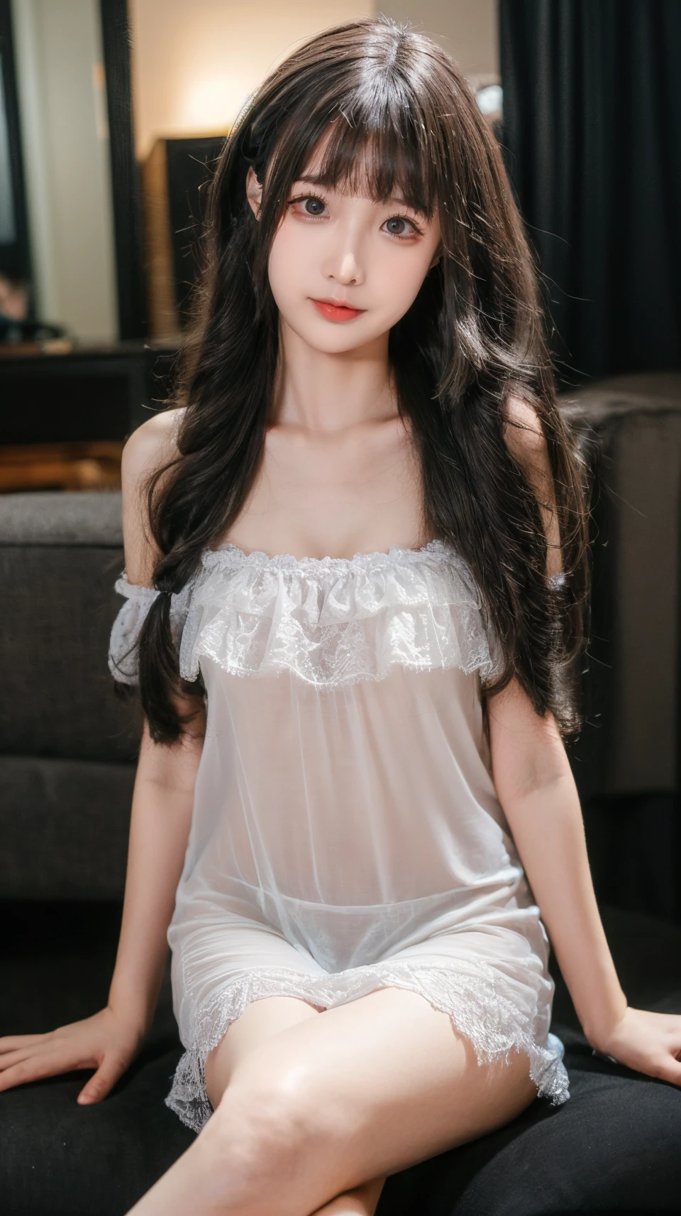 best quality,HDR,UHD,8K,Vivid Colors,solo,front mirror,photo_(medium),cute & girly,(1girl:1.3),(looking at viewer:1.4),twin braids,
<lora:add_detail:0.7>,sitting,(living room:1.4),<lora:momo_20230815171717:0.85>,<lora:rc26:0.75>,rc,lace trim,