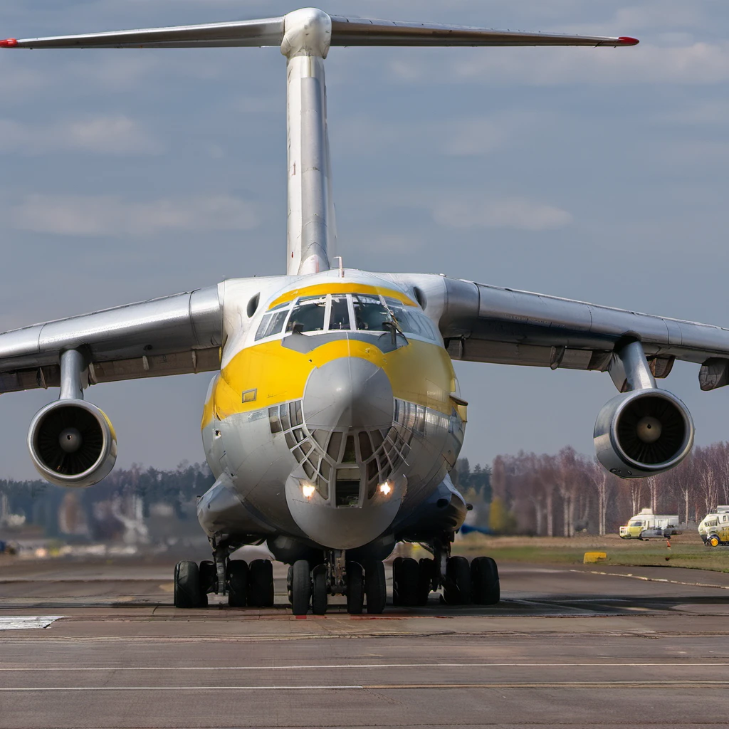 il_76 standing on runway, close up <lora:il_76_2_SDXL:1>