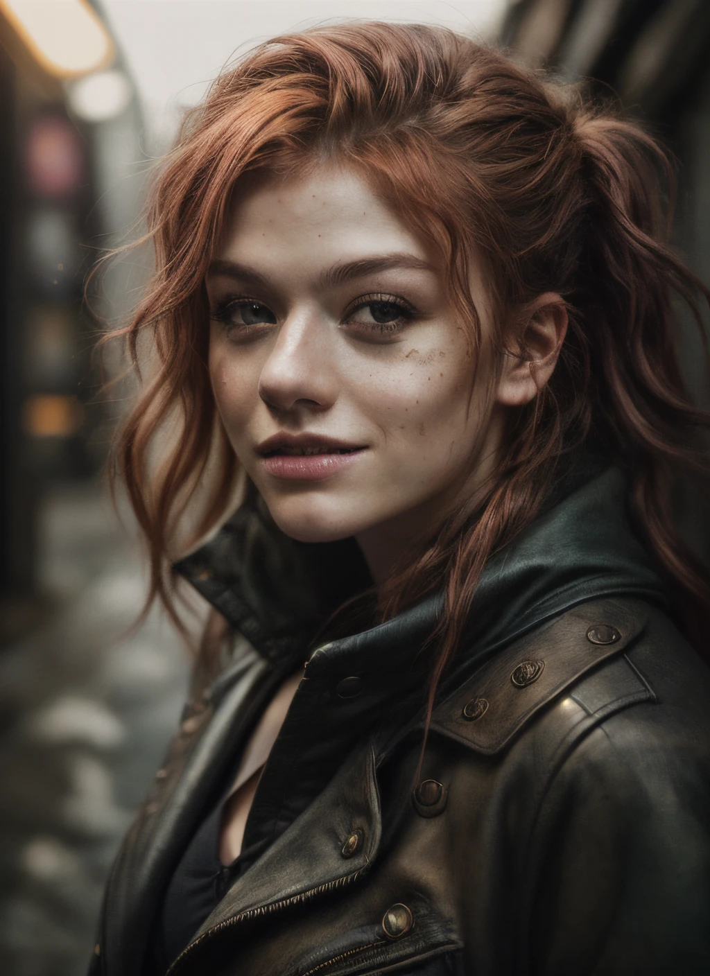 portrait of kmcnamara happy, epic (photo, studio lighting, hard light, sony a7, 50 mm, matte skin, pores, colors, hyperdetailed, hyperrealistic), <lora:add_brightness:.5> <lora:add_detail:1.0> <lora:kmcnamara:1.1>