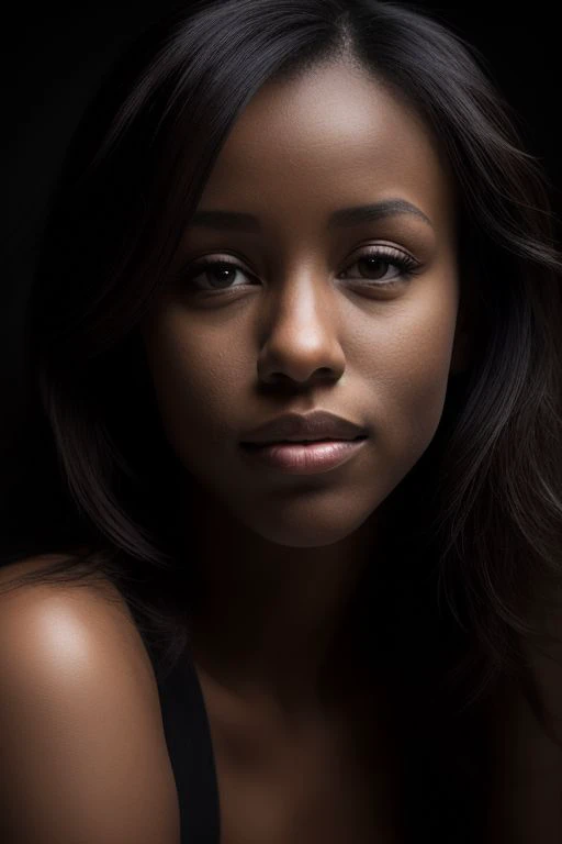 DEN_jezzabel_vessirMK2,
(headshot:1.1) portrait on a plain black background, (headshot:1.2), face focus, intricate (beautiful eyes:1.2), (wide open eyes:1.1), Big eyes, clean photo, circle lighting, high contrast,
bokeh, f1.4, 40mm, photorealistic, raw, 8k, textured skin, skin pores, intricate details <lora:epi_noiseoffset2:1>, epiCRealism, <lora:ClothingAdjuster3:-1.0>