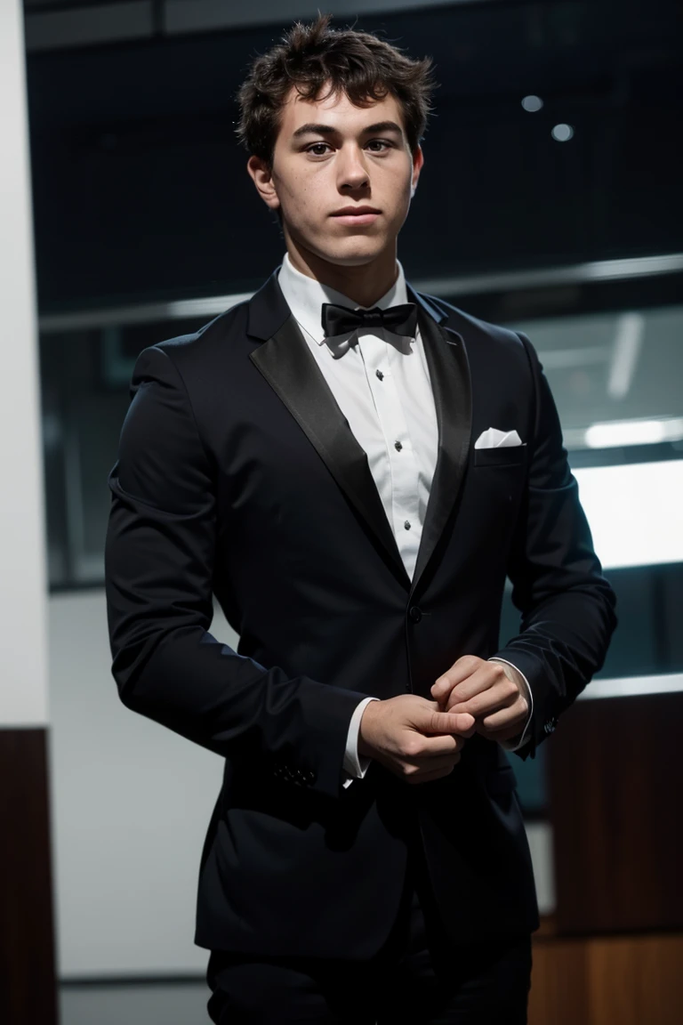 (masterpiece,  best quality:1.2),  man,  smirk,  solo,  1guy,  (depth of field:1.1),  ,  photo of person,  black tie,  suit,  dress shirt,  bowtie,  (((medium shot))),  hands on pocket,  at the city,  night,  masterpiece,  highness,  perfect face,  perfect picture,  detailed eyes,  sharp focus,  muscular, High detailed view,<lora:EMS-212786-EMS:1.000000>