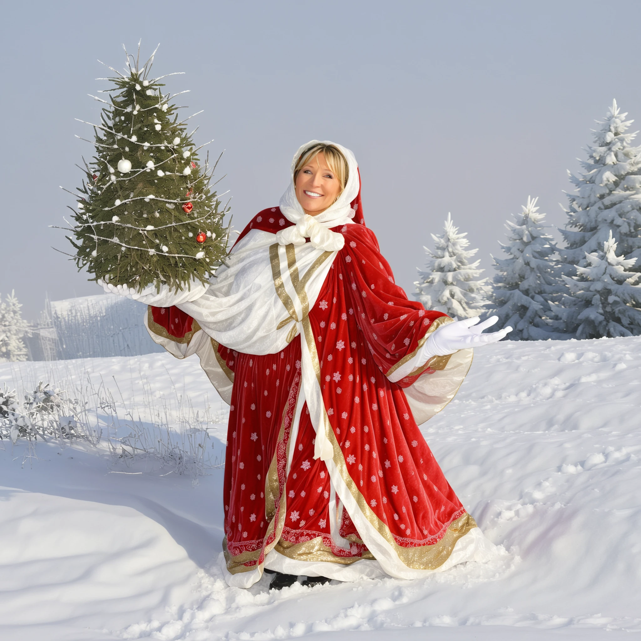 christkind, woman in the snow <lora:Christkind_for_SDXL-000006:1>