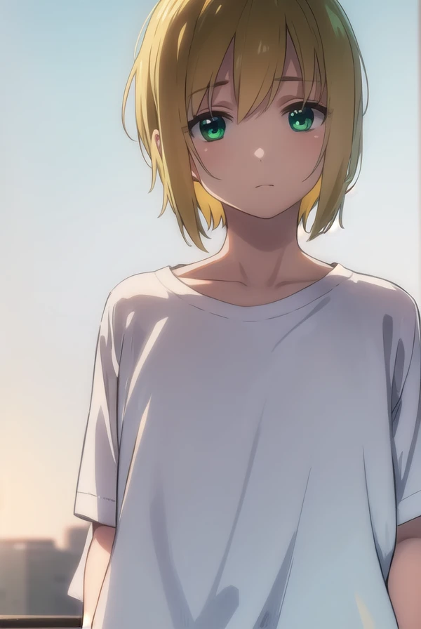 bokunopico, <lora:boku no pico ova-lora-nochekaiser:1>,
pico, short hair, (green eyes:1.5), blonde hair, male focus,
BREAK shirt, (white shirt:1.5), pants,
BREAK outdoors,
BREAK looking at viewer, (cowboy shot:1.5),
BREAK <lyco:GoodHands-beta2:1>, (masterpiece:1.2), best quality, high resolution, unity 8k wallpaper, (illustration:0.8), (beautiful detailed eyes:1.6), extremely detailed face, perfect lighting, extremely detailed CG, (perfect hands, perfect anatomy),