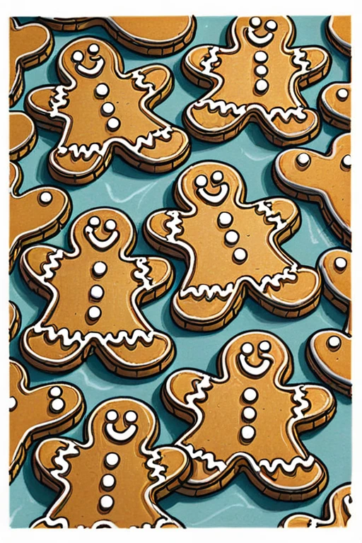 pen and ink illustration of Gingerbread cookies by cooking show
<lora:Baking_Illustration:1>
<lora:Baking_Illustration:1>