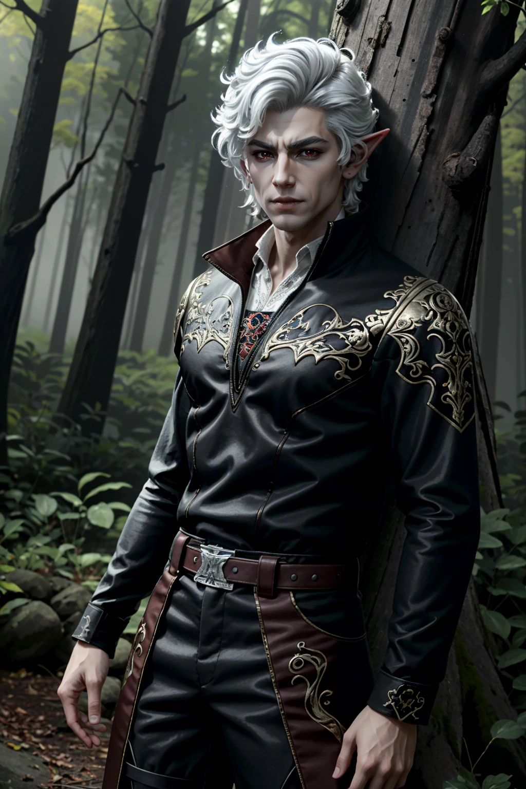 ((ultra detailed, masterpiece, best quality))
<lora:BGAstarion:0.8>
BGAstarion, 1boy, solo, elf, red eyes, vampire, white hair, pose, handsome, dark forest