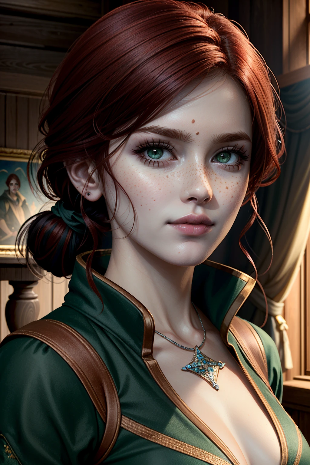 ((ultra detailed, masterpiece, best quality))
<lora:WTriss:0.8>
WTriss, 1girl, solo, red hair, freckles, green eyes, portrait