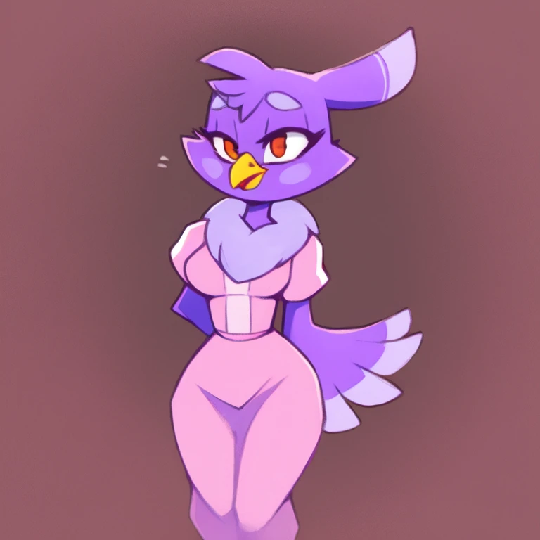 furry_female, solo, avian, fucked, melissa, art_by_loonanudes, art_by_doxy, toony,