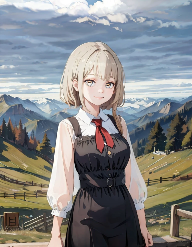 masterpiece, best quality, highres, cowboy shot,
large eyes, (horizontal pupils:1.1), light smile,
mountain, cloudy sky
<lora:concept_horizontal_pupils-v2:1.0>