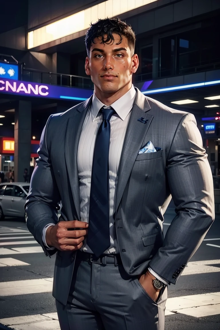 photo of person,  man,  smirk,  (muscular:1.1),  freckles,  parking lot,  dress shirt,  pants,  suit,  work clothes,  looking to viewer,  cinematic lighting,  detailed face,  detailed eyes,  masterpiece,  high_res,  perfect face,<lora:EMS-213298-EMS:1.000000>