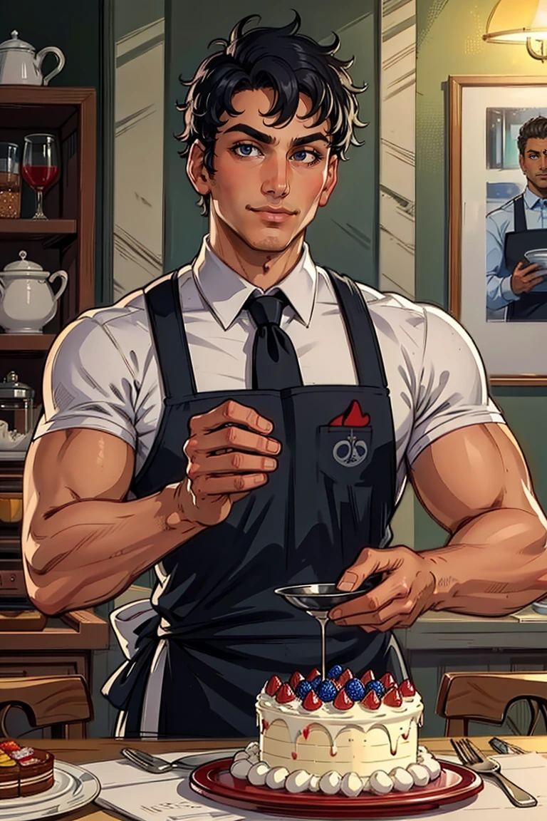 (masterpiece,  best quality:1.2),  man,  smirk:1.4,  (depth of field:1.1),  ,  photo of person,  at the kitchen,  apron,  birthday cake,  shirt,  romantic mood, night,  masterpiece,  highness,  perfect face,  perfect picture,  detailed eyes,  sharp focus,  muscular, High detailed view,<lora:EMS-213298-EMS:0.900000>