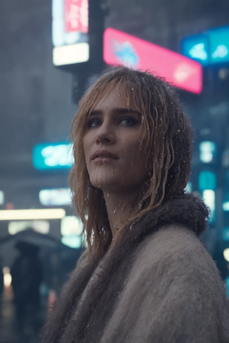 face shot, gray coat, white tee, cyberpunk city, rainy, wet, soft colors, bokeh, masterpiece, high quality, (high detailed skin:1.1)
<lora:mariette_br2049_lora_v01:0.85> mar1ette