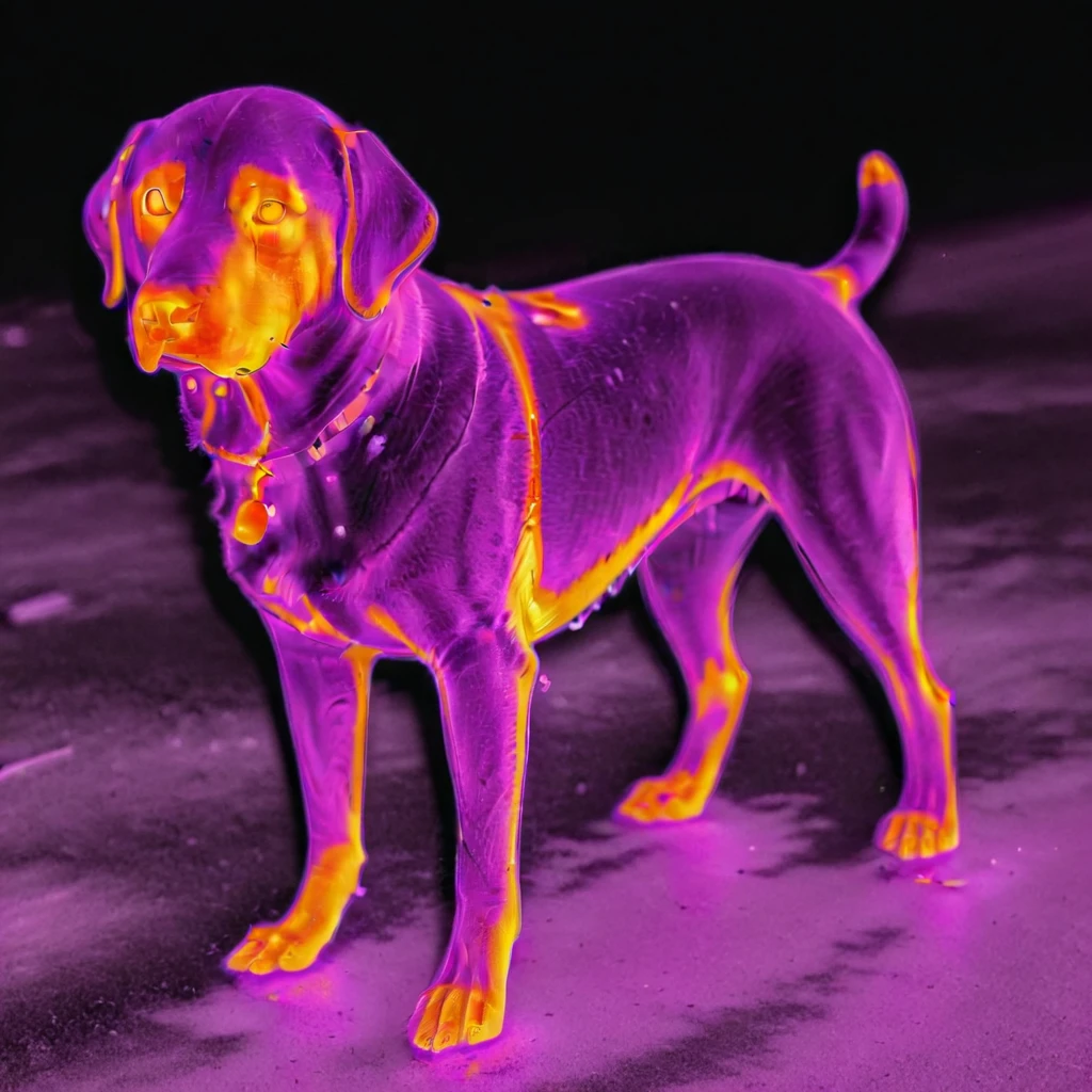 thermal image, dog <lora:KK__Thermal_Images_SDXL:1>