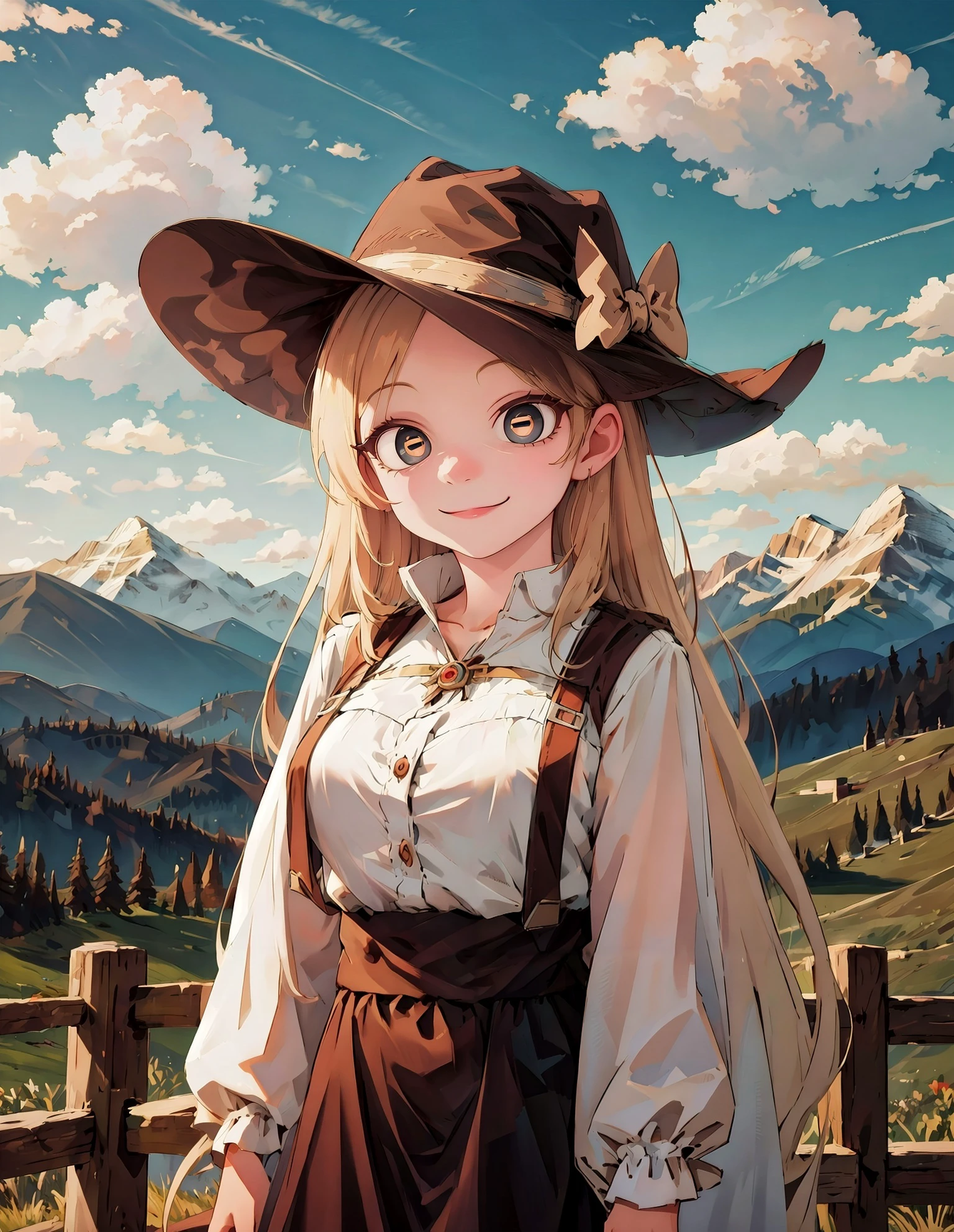 masterpiece, best quality, highres, cowboy shot,
large eyes, (horizontal pupils:1.1), light smile,
mountain, cloudy sky
<lora:concept_horizontal_pupils-v2:1.0>