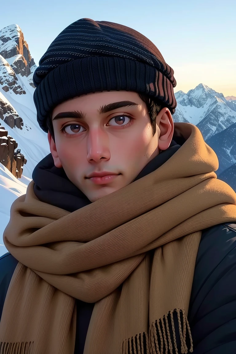 (masterpiece,  best quality:1.2),  man, (depth of field:1.1),  photo of person,  winter clothes,  latino,  brown eyes,  scarf,  jacket,  shirt,  pants,  snow,  mountain,  park,  masterpiece,  highness,  perfect face,  perfect picture,  detailed eyes,  sharp focus, High detailed view,<lora:EMS-213298-EMS:1.000000>