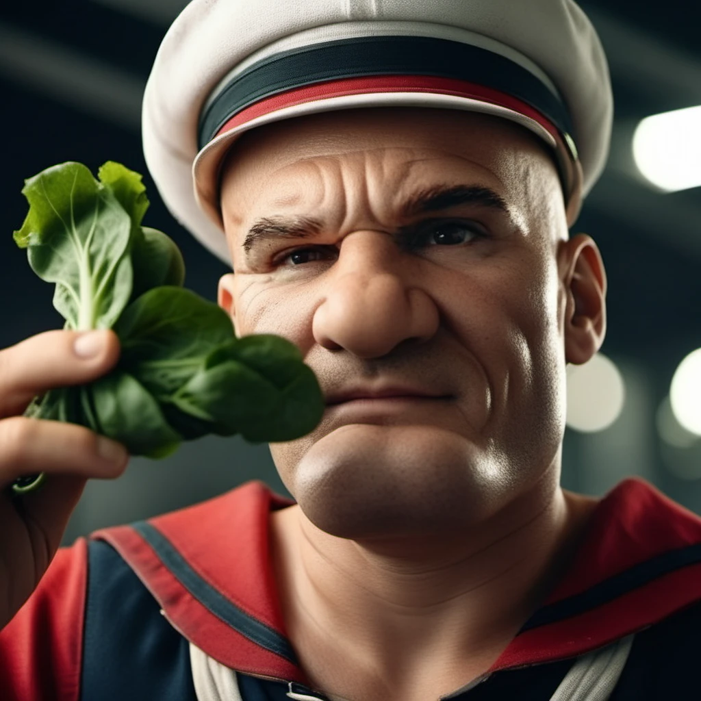 Popeye1024, a sailor, closeup face portrait, spinach can, highly detailed, photography, ultra sharp, film, bokeh, professional, 4k <lora:add-detail-xl:1.5> <lora:Popeye1024:0.8>