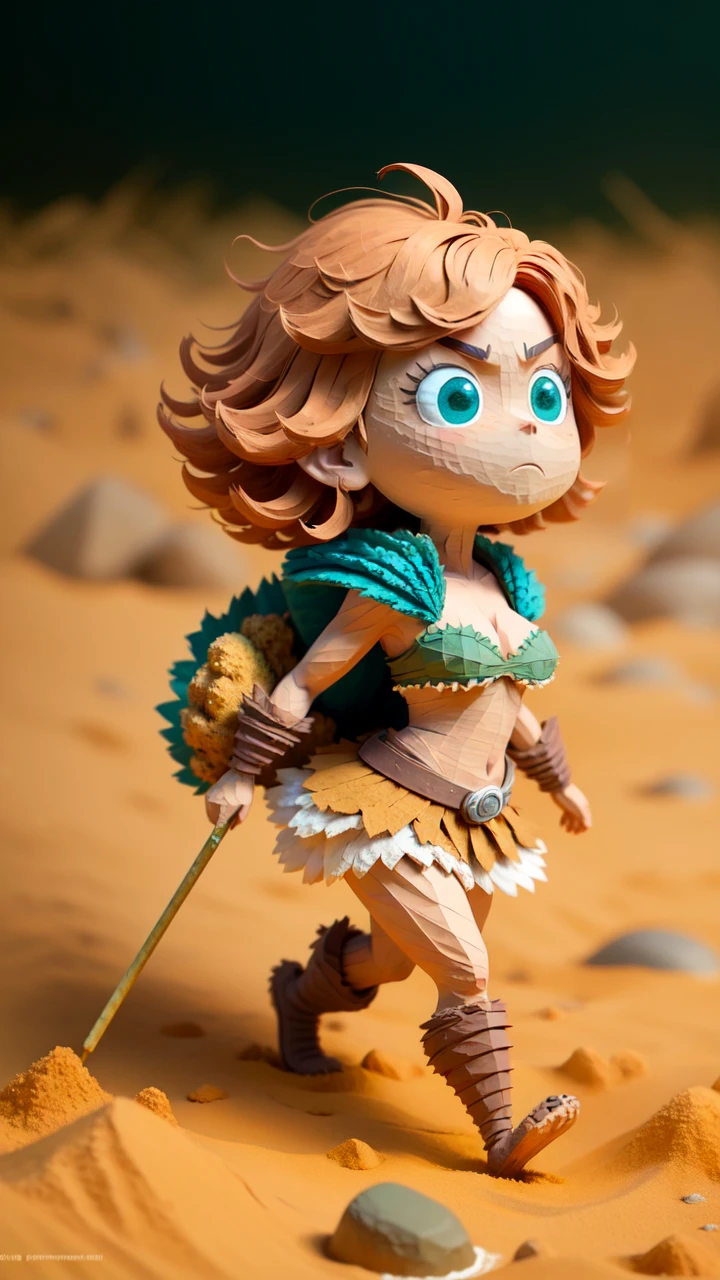 (masterpiece, best quality:1.1), 1girl, solo, (papercraft:1.1), (merida:1.1), from disney's brave, emerald and gold, curly red hair, afro, long green dress, blue eyes, angry, serious face, looking back, simple background, sand brown background, full body, papercraft, (masterpiece, best quality:1.2), 1girl, solo, large breasts, contented, calm, looking up, walking, day, high noon, sunlight, outdoors, tide pool, anemones, rock, water, wading, starfish, barnacle, hermit crab, sea urchin, tidal zone, limpet, periwinkle, sea sponge, meme attire, medium hair, lob cut, gold eyes, flat face, small eyes, small mouth