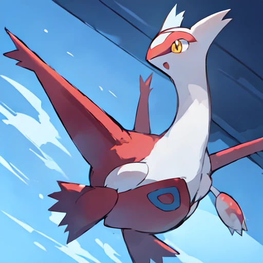 <lora:Latias V3:1.1> latias, pokemon, pokemon \(creature\), masterpiece, absurdres, simple background