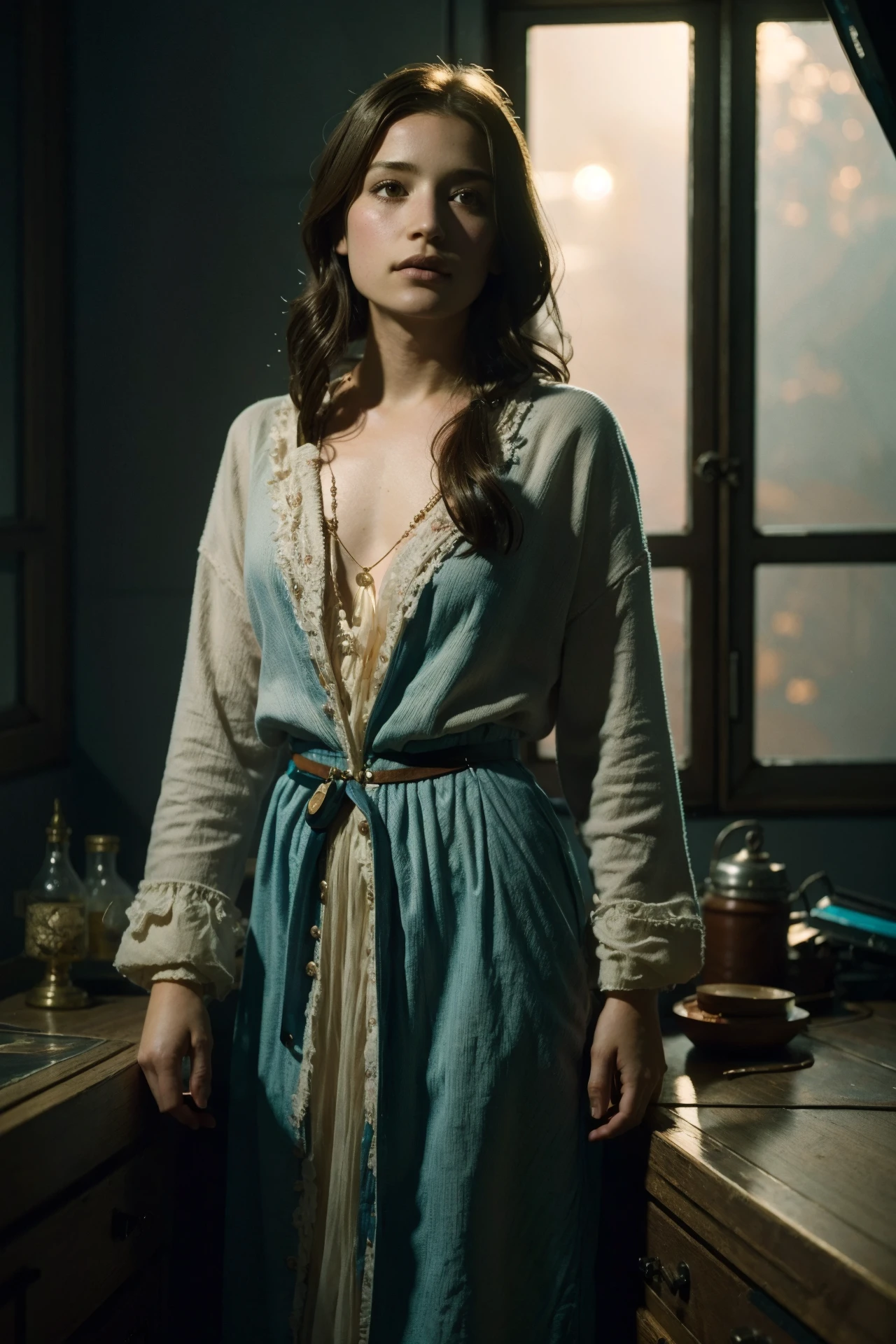 A picture of a woman with a scarf around her neck, Craig Mullins Alphonse Mucha, Artgerm Craig Mullins, Beautiful character drawings, Lads and Lois Van Baarle, Artjam and Athi Gairan, Charlie Bowter: Rich and deep colors, Lostrun 8k, ( ( Heaps of food ) ), Artgerm and Craig Mullins
