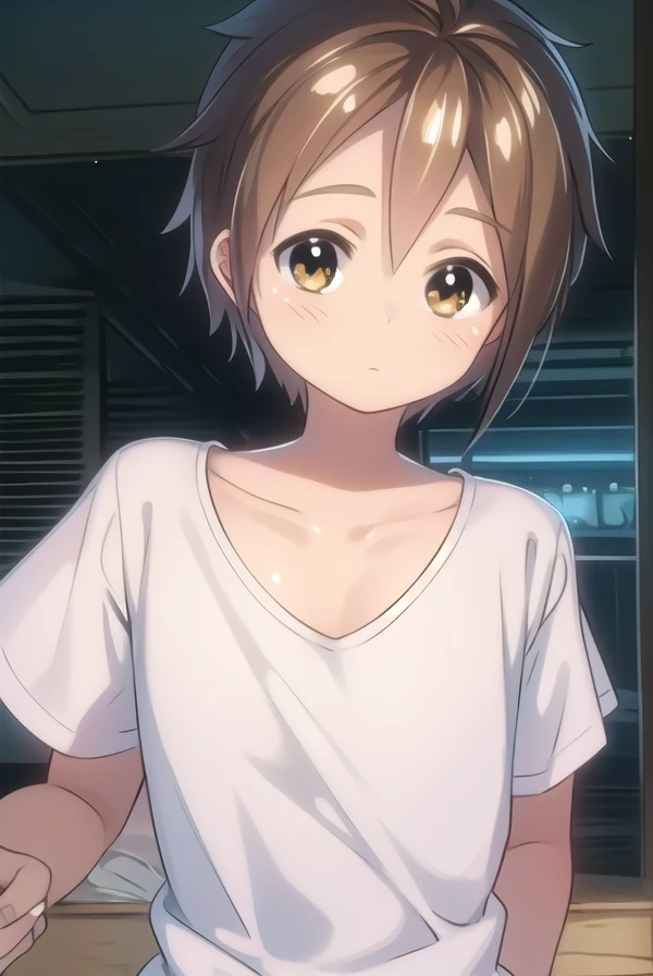bokunochico, <lora:boku no chico ova-lora-nochekaiser:1>,
chico, short hair, brown hair, (brown eyes:1.5), very short hair,
BREAK shirt,
BREAK outdoors,
BREAK looking at viewer, (cowboy shot:1.5),
BREAK <lyco:GoodHands-beta2:1>, (masterpiece:1.2), best quality, high resolution, unity 8k wallpaper, (illustration:0.8), (beautiful detailed eyes:1.6), extremely detailed face, perfect lighting, extremely detailed CG, (perfect hands, perfect anatomy),
