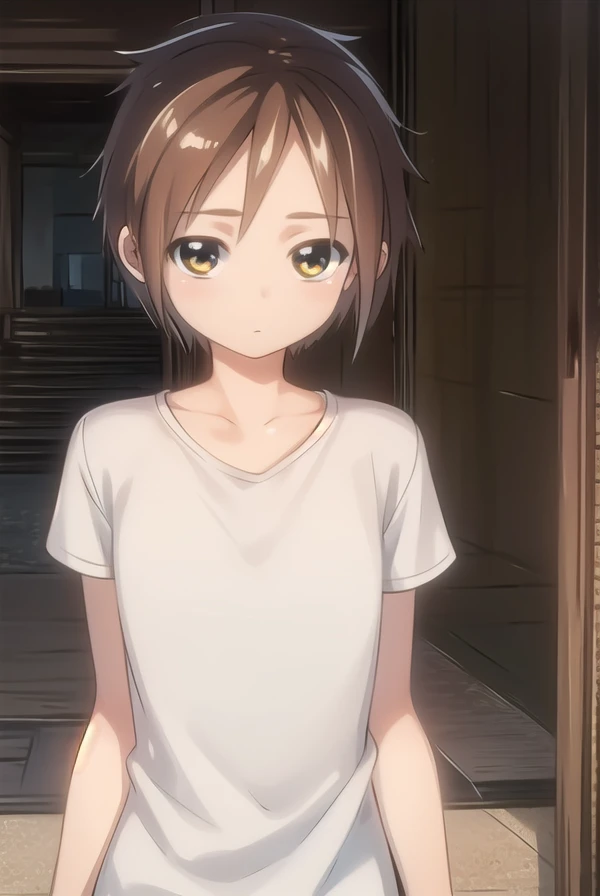 bokunochico, <lora:boku no chico ova-lora-nochekaiser:1>,
chico, short hair, brown hair, (brown eyes:1.5), very short hair,
BREAK shirt,
BREAK outdoors,
BREAK looking at viewer, (cowboy shot:1.5),
BREAK <lyco:GoodHands-beta2:1>, (masterpiece:1.2), best quality, high resolution, unity 8k wallpaper, (illustration:0.8), (beautiful detailed eyes:1.6), extremely detailed face, perfect lighting, extremely detailed CG, (perfect hands, perfect anatomy),
