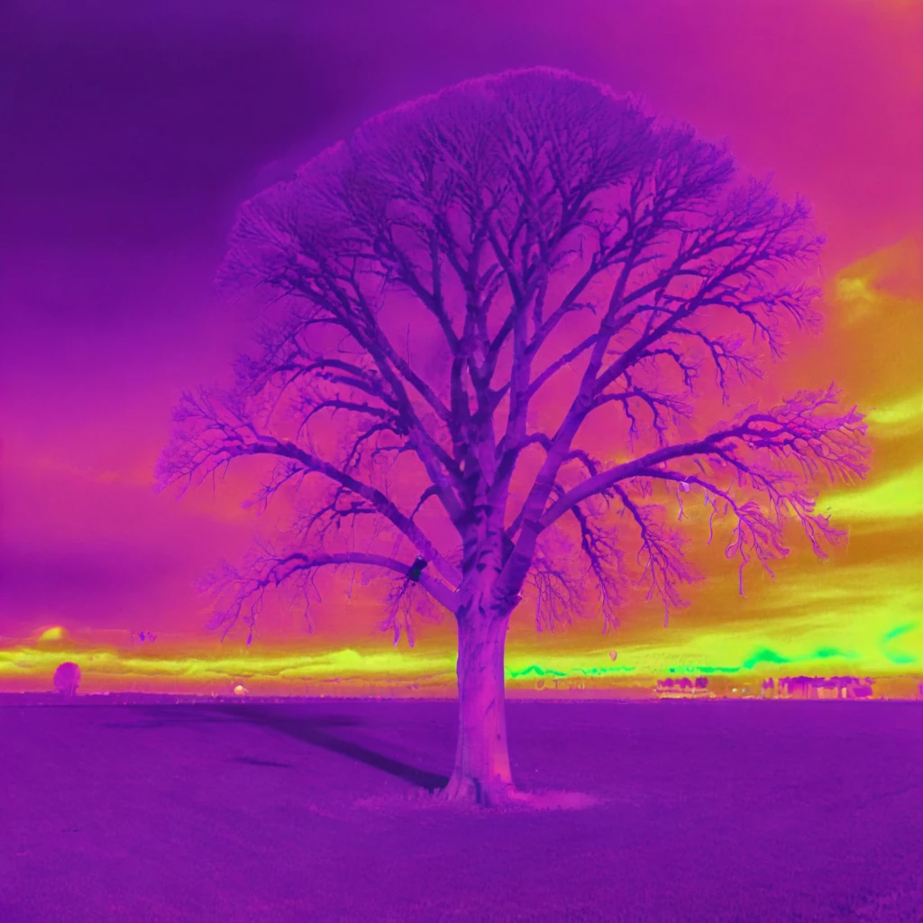 thermal image, tree in a field  <lora:KK__Thermal_Images_SDXL:1>