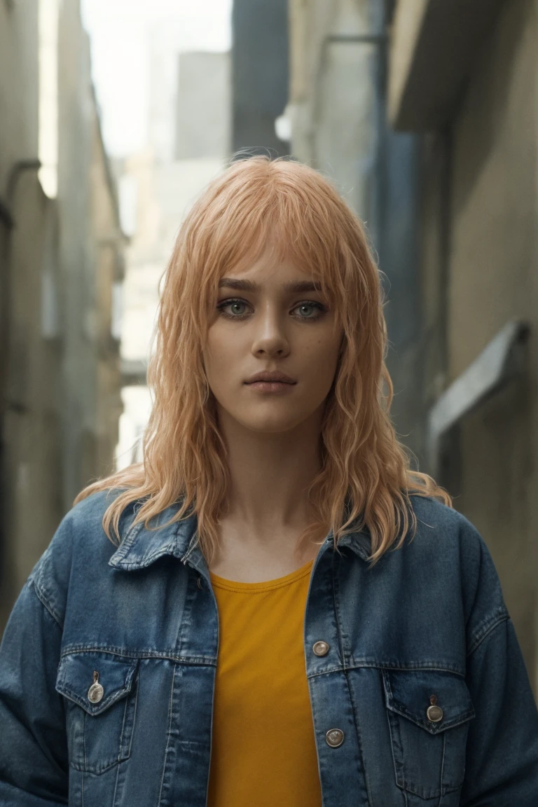 face, front body, portrait photography, denim jacket, yellow tee, alleyway background, soft colors, bokeh, masterpiece, high quality, (high detailed skin:1.1)
<lora:mariette_br2049_lora_v01:0.85> mar1ette