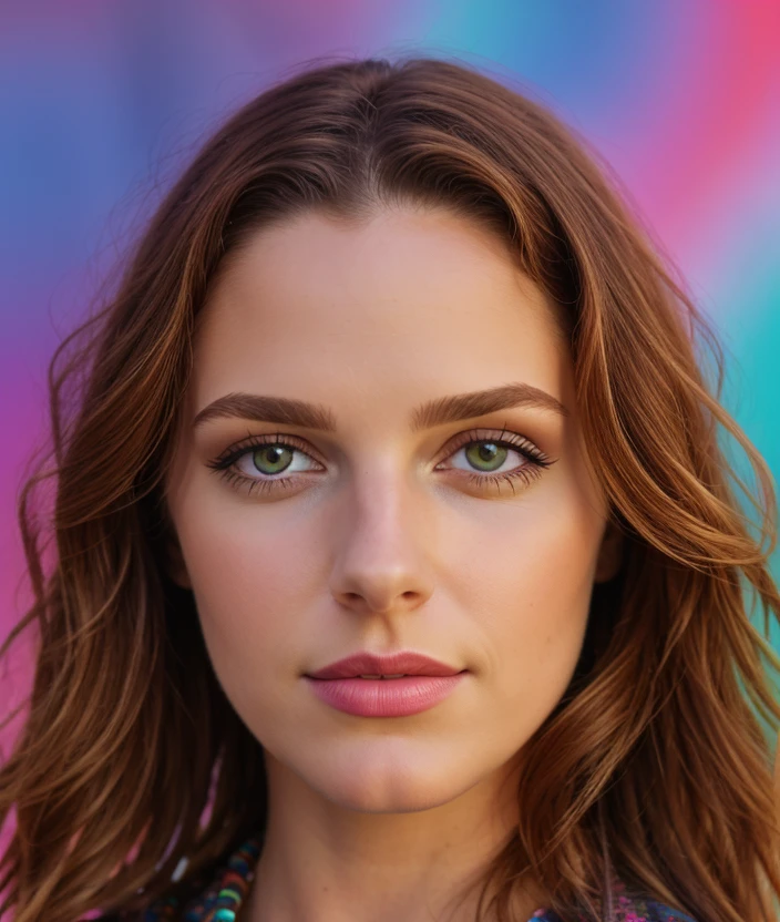 s3d1g, (close portrait photo), Colorful background