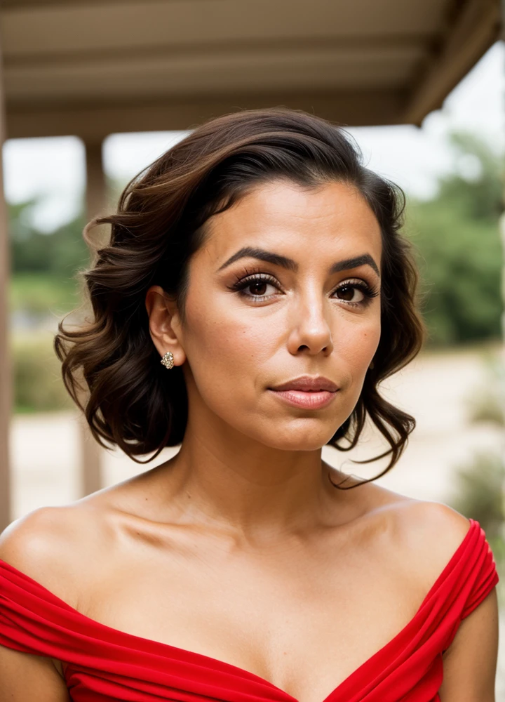 close up portrait of evalongoria-ti , by Flora Borsi, style by Flora Borsi, bold, bright colours, ((Flora Borsi)), by Gerda Taro