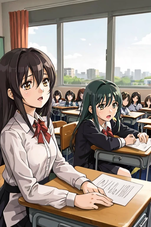 2girls, classroom , crowds<lora:L_RM-KA1:1>  <lora:L_RM-KA2:1.2>