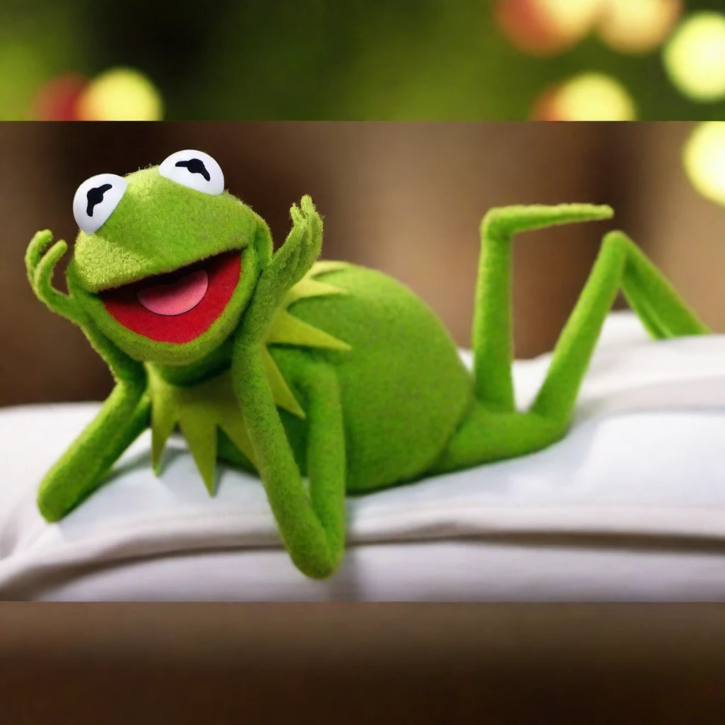 Kermit1024,a muppet frog, sexy pose on a bed, highly detailed, photography, ultra sharp, film, bokeh, professional, 4k <lora:Kermit1024:0.8> <lora:lcm_lora_sdxl:1>