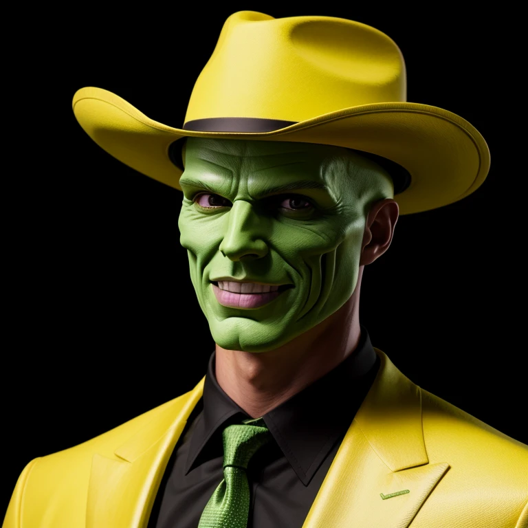 Hyperrealistic art of <lora:The Mask SD1.5:1.2>
The Mask a man in a yellow suit and a green hat, Extremely high-resolution details, photographic, realism pushed to extreme, fine texture, incredibly lifelike