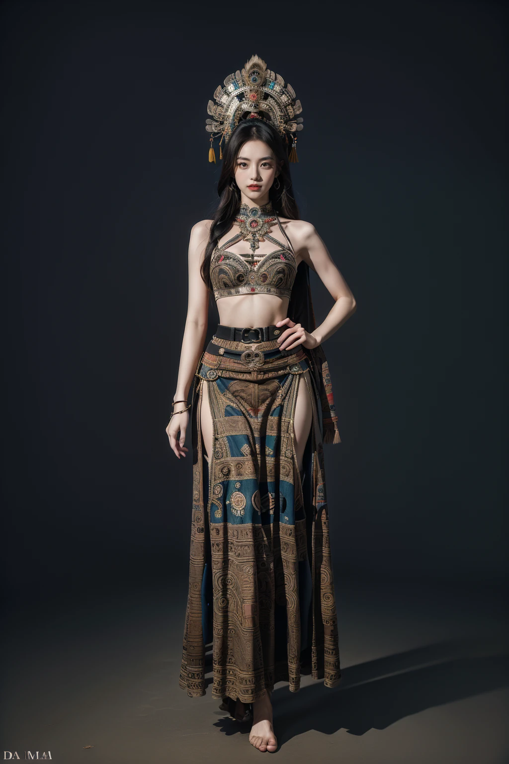 sd_mai, Aztec civilizationï¼
(masterpiece),(best quality),ultra hi res,reaslistic, high fashion photo shoot
Simple and stylish background
<lora:é¿å
¹ç¹å
Aztaka:0.7>