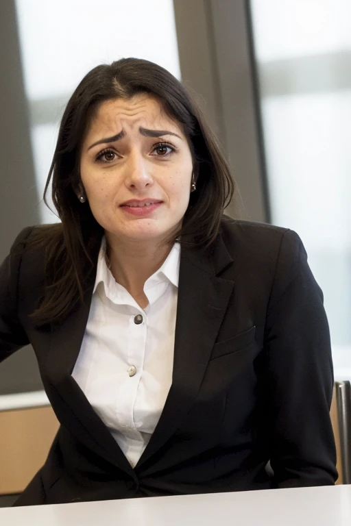 italian woman, wearing a business suit sitting at a conference room table, BREAK (pleading:1.8) expression
<lora:pleading_v1:1.0>