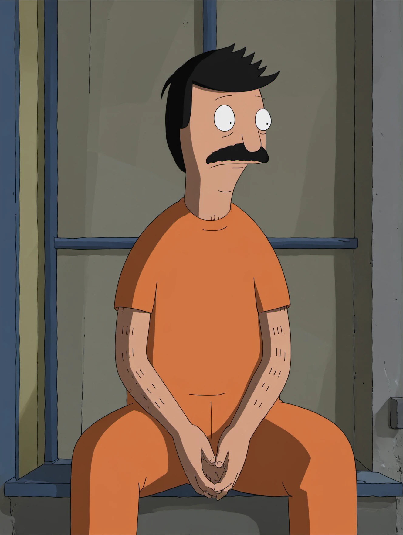 (masterpiece,best quality, high quality:1.2),2d,
bob belcher,solo,topless,swim trunks,lying on back on a towel,sunbathing,
beach,
<lora:bob_belcher_sdxl_v1:0.8>
