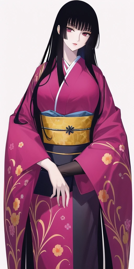 <lora:ichihara_yuukoV1:.7> ichihara_yuuko, huge_breasts, standing, solo, kimono, masterpiece, best quality, detailed face, detailed eyes, highres,