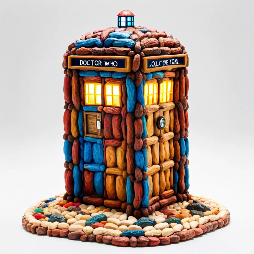 pnts<lora:pnts:1.25>colossal tardis (doctor who, fictional),
curved rear windows, door handle lights,
turbocharger, quenched iron (wheel of time), multicolored,
contrasting colors,